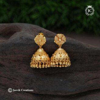 Forming Gold Look Kerala Pattern Jhumka - JCER333