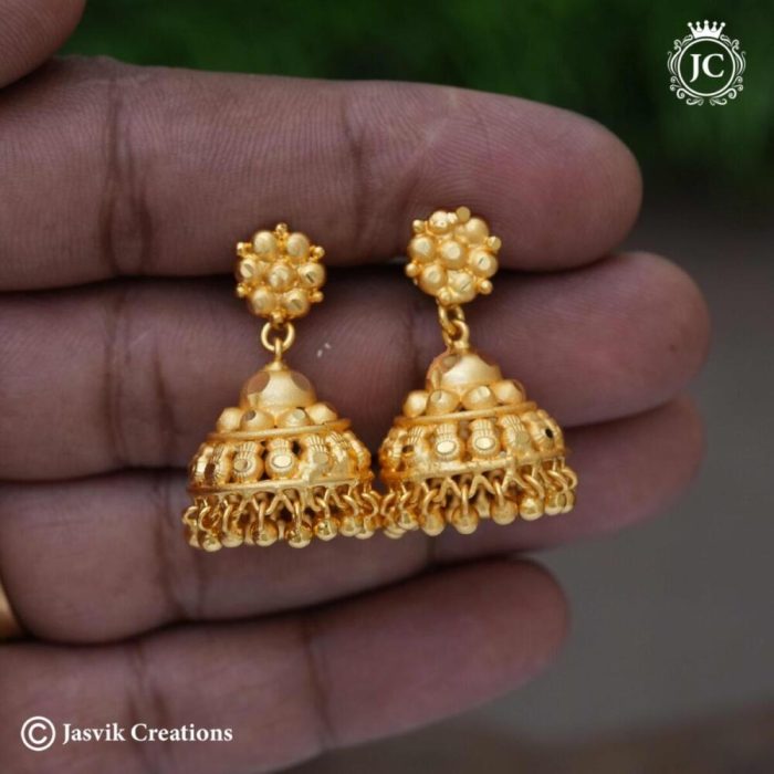 334 Forming Gold Look Kerala Pattern Jhumka - JCER334 = 399 (2)