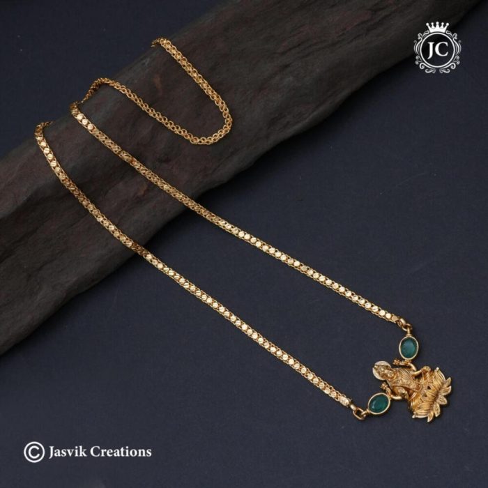 536 Antique-Lakshmi-pendent-with-micro-chain---24-Only-- JCCH536 -650-(3)