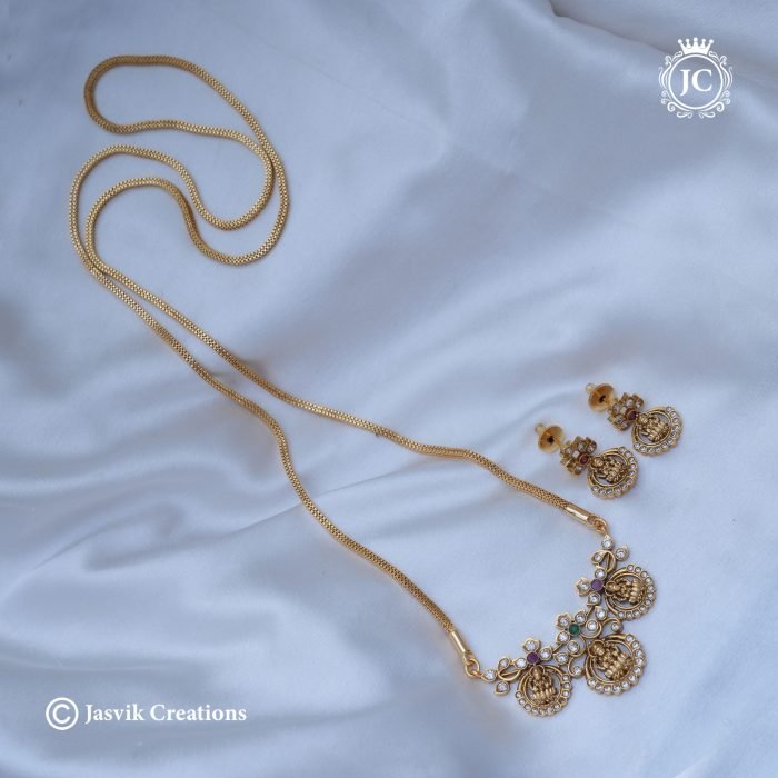 541 Premium Antique Lakshmi Dollar Chain -JCCH541 - 999 24 Inch 1099 30 Inch (5)