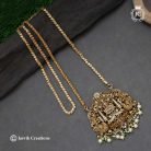 544 Antique-Finsh-Gold-Replica-Lakshmi-Dollar-with-Micro-Chain-- JCCH544 -1999-(7)