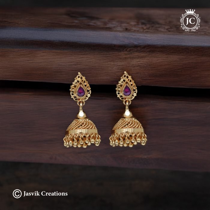 648 Microplated-Jhumka-- JCER648-190-(2)
