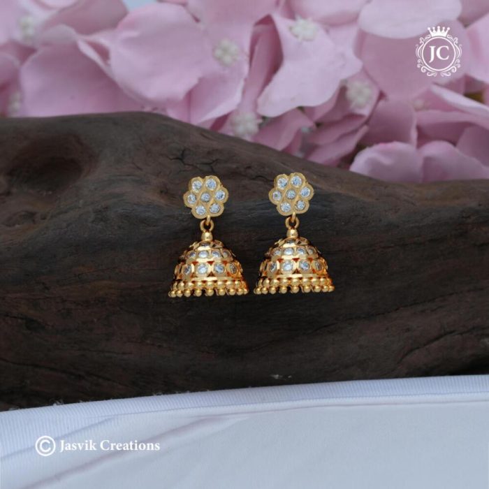 653 Impon Full White Jhumka- JCER653 - 399 (2)