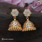 653 Impon Full White Jhumka- JCER653 - 399 (3)