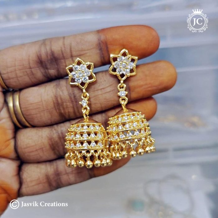 657 Microplated diamond look earring - JCER657 - 375rs copy