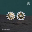 677 Microplated AD White Stone Stud- JCER677 - 150