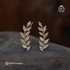 682 Premium Anique Leaf AD Ear Cuff- JCER682 - 199