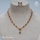 690 Microplated-Drop-NEcklace---550- JCNL690 -(-Green---) (1)