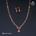 692 Microplated-Drop-NEcklace- JCNL692 -550-(--Red--) (2)