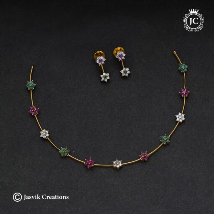 703 Diamond Look Star klace Multi - JCNL703 - 450 (3)