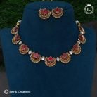 713 Matte Finish Lotus Necklace- JCNL713 - 250