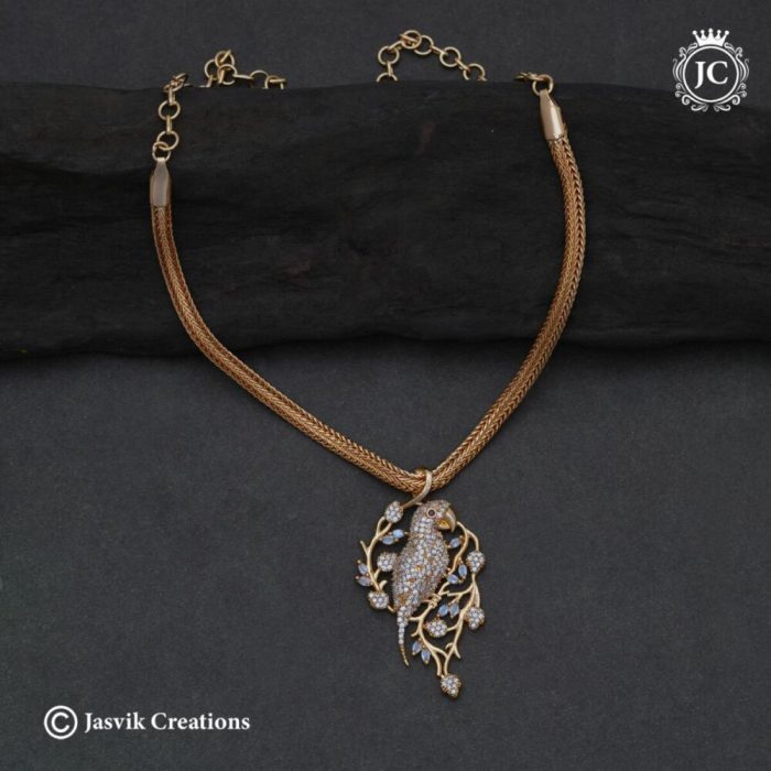 729 Microplated PArrot AD NEcklace -JCNL729 - 650 (2)