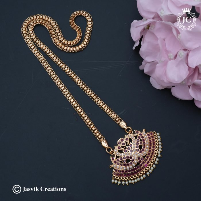 Double Swean Rubuy with Dollar Chain - JCCH556 - 24 1099 30 1199 (2)