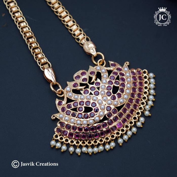 Double Swean Rubuy with Dollar Chain - JCCH556 - 24 1099 30 1199 (3)