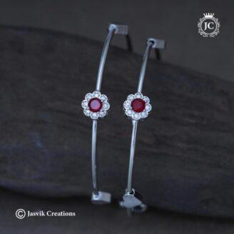 Silver-Kada-Bangle-Bracelet -  JCBT112