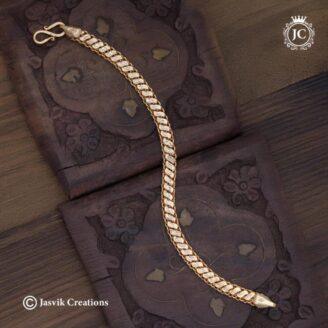 Microplated Mens S Pattern Bracelet - JCBT117