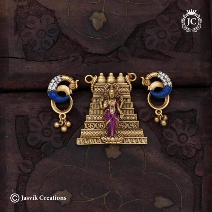 121 Premium-Antique-Real-Gold-look-Gopuram-with-Meenashi-Pendent-Set- JCPT121 -650-(5) 121 Premium-Antique-Real-Gold-look-Gopuram-with-Meenashi-Pendent-Set- JCPT121 -650-(5)