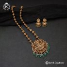 214 Matte finish Chettinad mid haram ( Green )- JCHM214 650 (2)