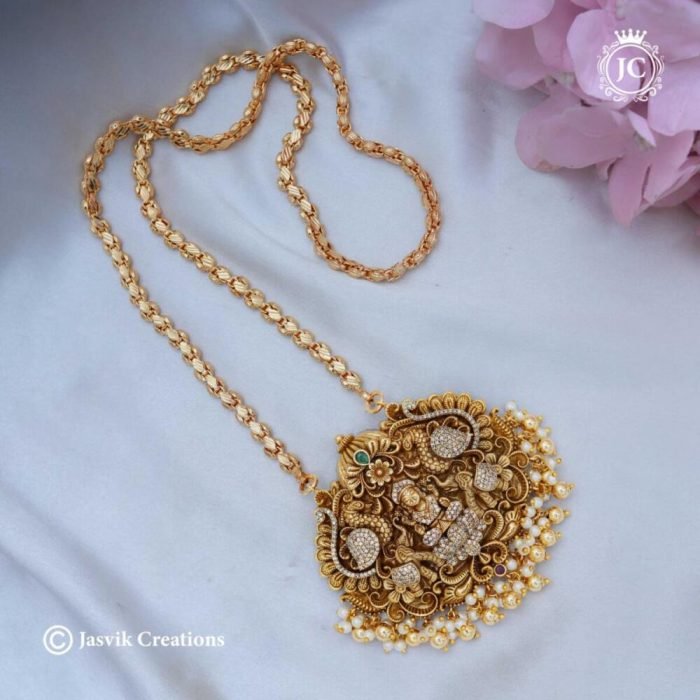 581 Real-Gold-Copy-Antique-Lakshmi-Dollar-with-Microplated-Chain-124-Only -JCCH581------1999-(8) 581 Real-Gold-Copy-Antique-Lakshmi-Dollar-with-Microplated-Chain-124-Only -JCCH581------1999-(8)