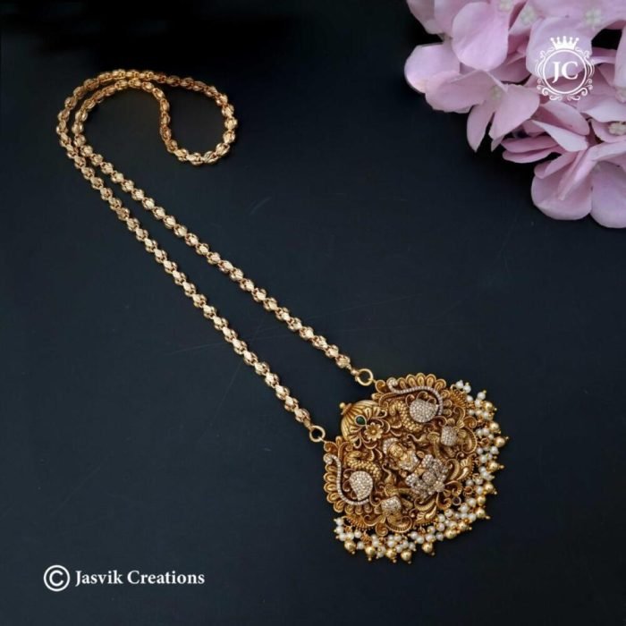 581 Real-Gold-Copy-Antique-Lakshmi-Dollar-with-Microplated-Chain-124-Only -JCCH581------1999-(9) 581 Real-Gold-Copy-Antique-Lakshmi-Dollar-with-Microplated-Chain-124-Only -JCCH581------1999-(9)