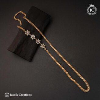 Diamond Look 4 Star Mugappu chain - JCCH591