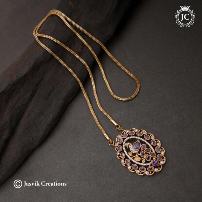 592 Lavender PEacock Pendent JCCH592 -799 24 899 30
