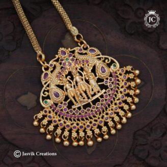 Microplated Ram Parivar Dollar Chain- JCCH600 - 24 Inch
