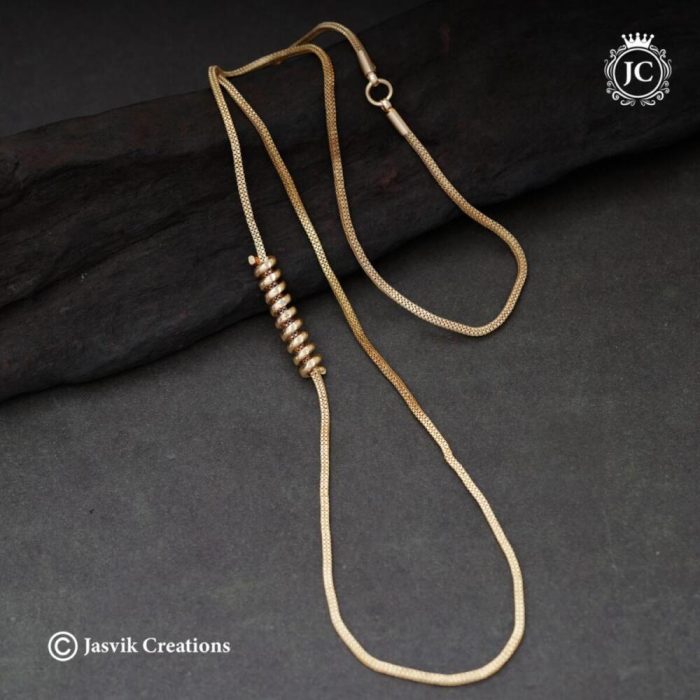601 Microplated Siral Mugappu chain ( 30 Inch Only) - JCCH601 - 599 (4)