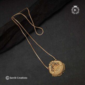 Micro Gold Lakshmi Dollar Chain - JCCH610