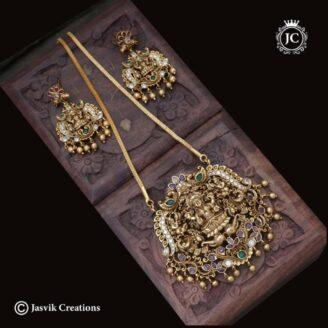 Premium Antique Laskhmi Dollar with Micro Gold Chain -  JCCH611