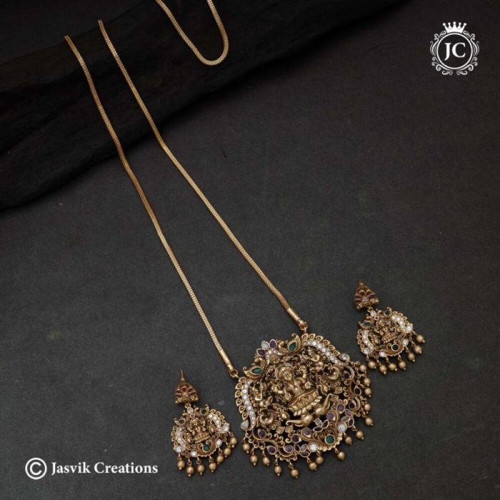 611 Premium Antique Laskhmi Dollar Micro Gold Chain- JCCH611 -1599 24 1630 (3)1699