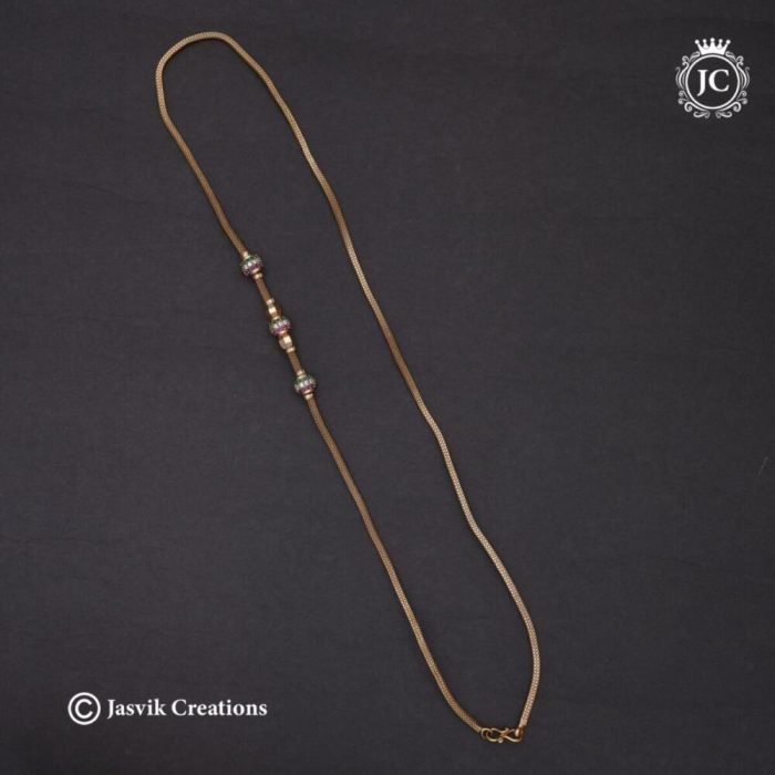 613 Microplated Ad Ball Mugappu Chain ( Mult, ( 24 Only)- JCCH613 -550 (1) 613 Microplated Ad Ball Mugappu Chain ( Mult, ( 24 Only)- JCCH613 -550 (1)