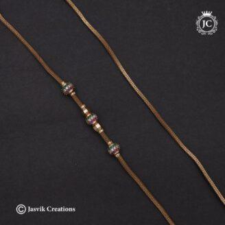 Microplated AD Ball Mugappu Chain ( Multi ) ( 24 Only) -  JCCH613