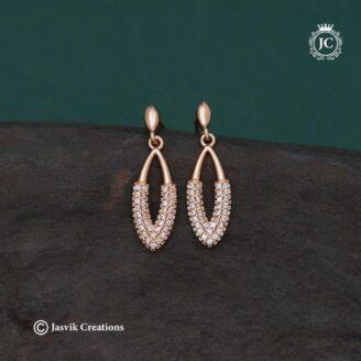 Diamond-Rose-Gold-Trendy-Ear-Rings - JCER684
