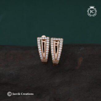 Rose-Gold-Trendy-J Type-Ear-Rings- JCER691