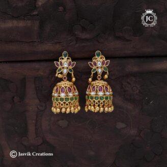 Premium-Real-Kemp-Traditional-Jhumka- JCER708