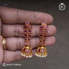 717 Real Kemp Leaf Jhumka- JCER717 -450 (2)