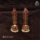 717 Real Kemp Leaf Jhumka- JCER717 -450 (3)