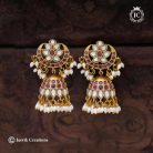 718 Real-High-Quality-Kemnp-Kundan-Jhumka- JCER718 -699-(5)