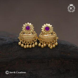 Microplate Gold Look Ear Ring - JCER738