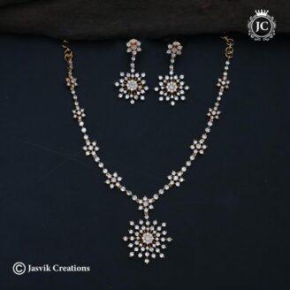 Diamond Replica -Microplate-Star-Necklace -  JCNL740