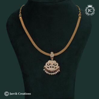 Impon-Full-White Stone -Attikai-Necklace - JCNL742