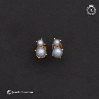 Micro Plated Pearl Ear Ring - JCER742