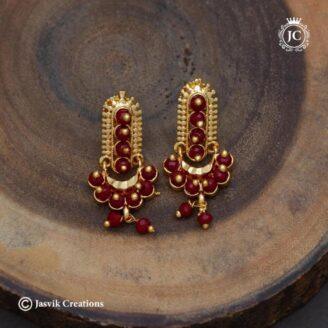 Microplated Beads Ear Rings - JCER743