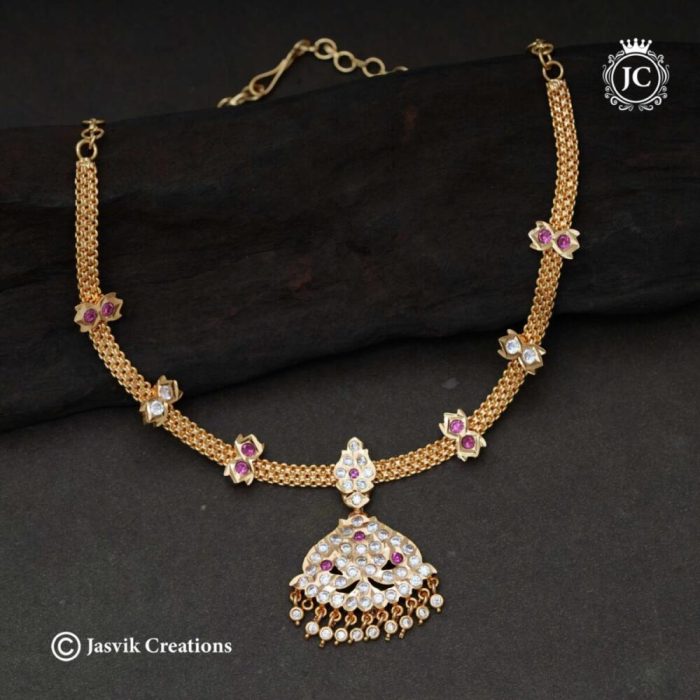 744 Vin-tage-Style--Full--Red-White-Stone-Attikai-NEcklace--JCNL744 --699-(2)