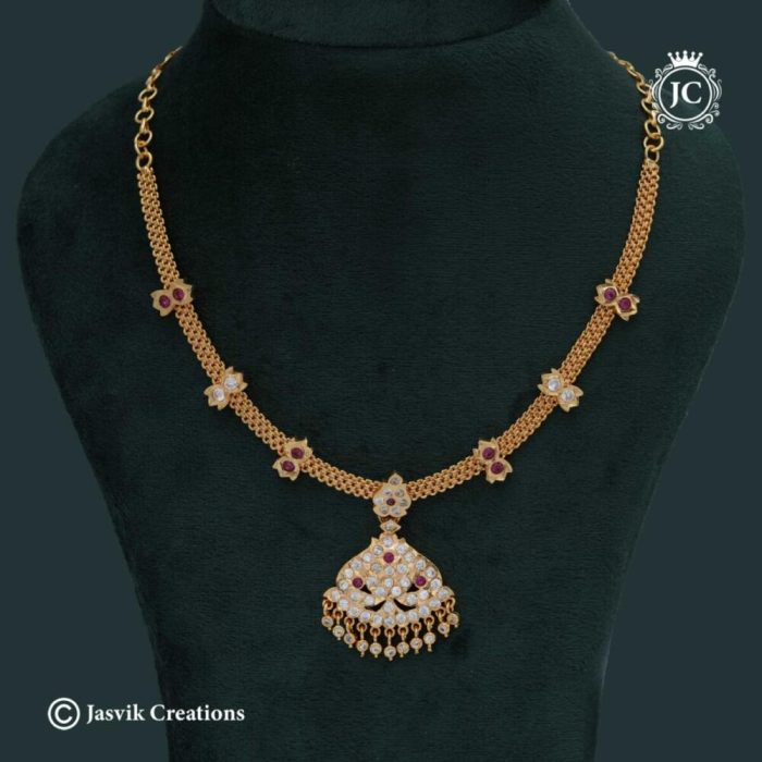 744 Vin-tage-Style--Full--Red-White-Stone-Attikai-NEcklace--JCNL744 --699-(3)