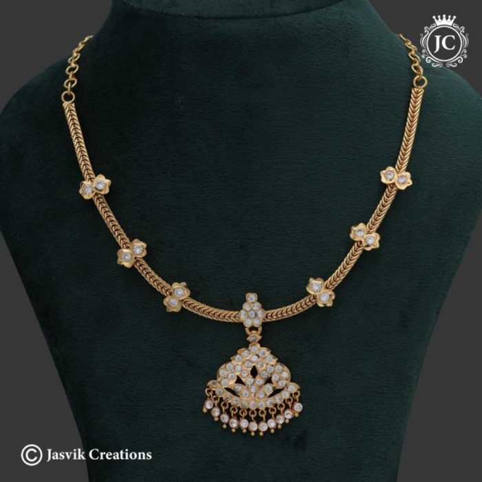745 Vin-tage-Style--Full-White-Stone-Attikai-NEcklace- - JCNL745 --699-(2)