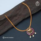 746 Premium PEacock Simple Multi Colour Necklace -JCNL746- 299 (3)