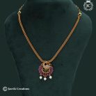 746 Premium PEacock Simple Multi Colour Necklace -JCNL746- 299 (4)