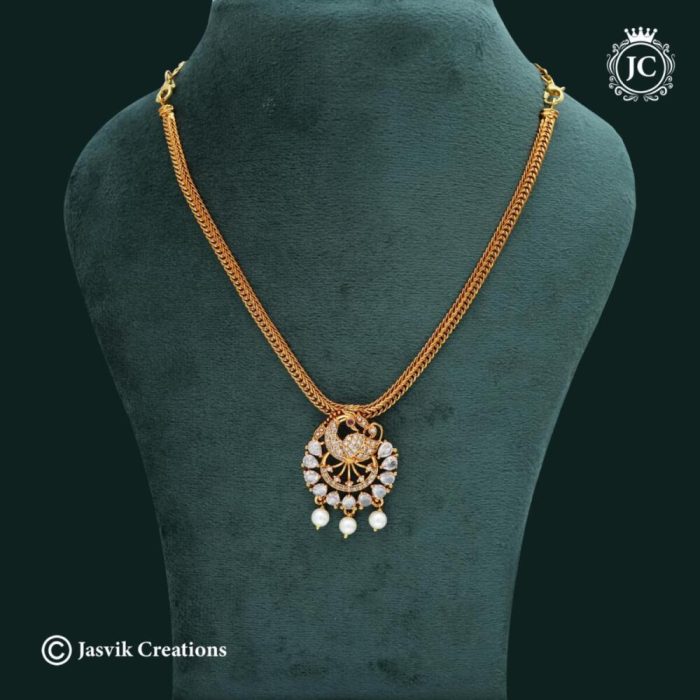 747 Premium PEacock Simple Necklace-JCNL747- 299 (2)